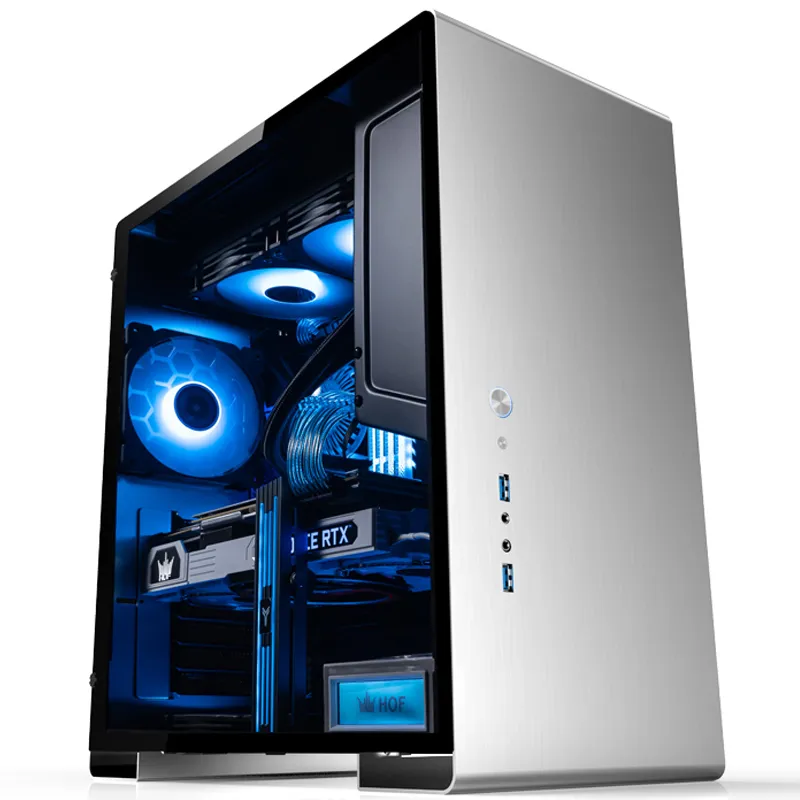 Jonsbo U5, Tempered Glass - midi case, silver