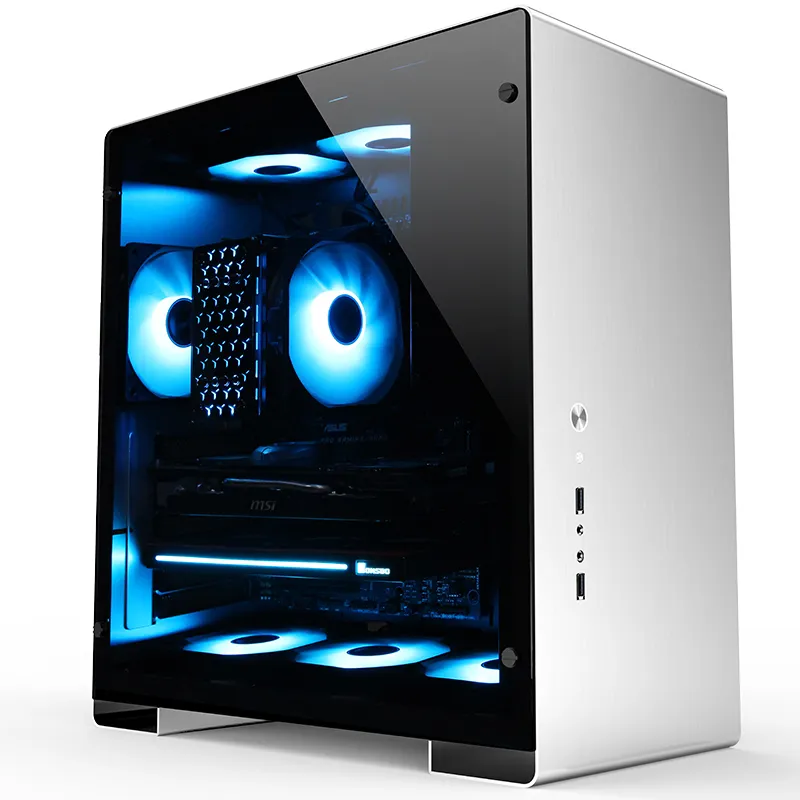 Jonsbo U5, Tempered Glass - midi case, silver