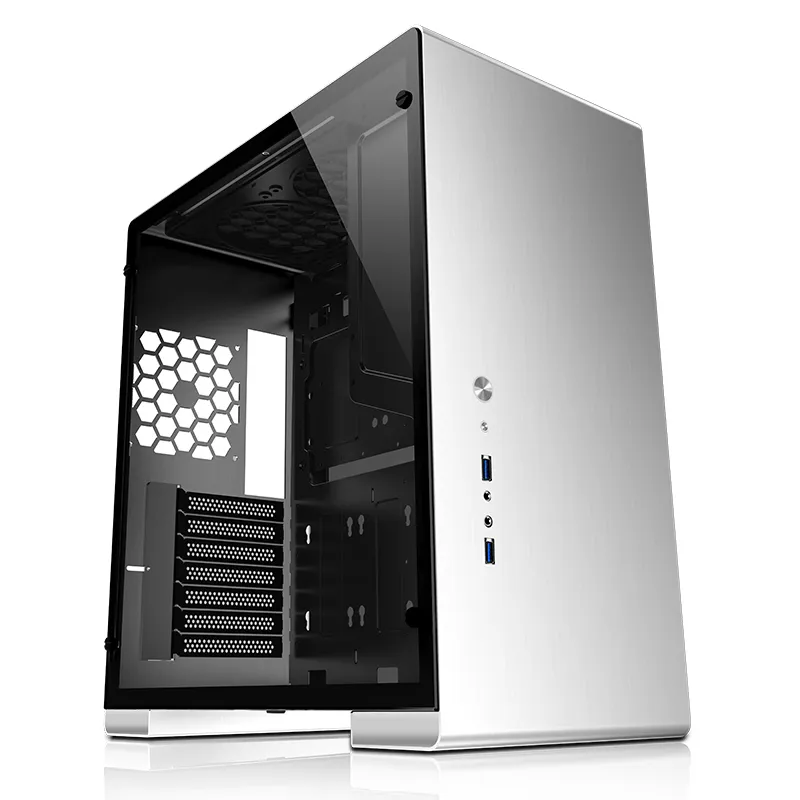 Jonsbo U5, Tempered Glass - midi case, silver