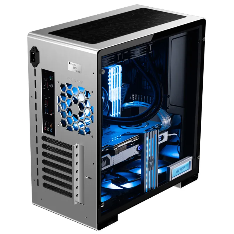 Jonsbo U5, Tempered Glass - midi case, silver