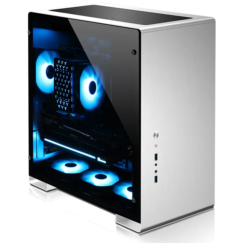 Jonsbo U5, Tempered Glass - midi case, silver