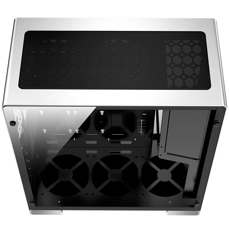 Jonsbo U5, Tempered Glass - midi case, silver