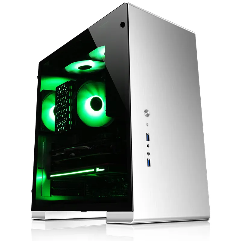 Jonsbo U5, Tempered Glass - midi case, silver