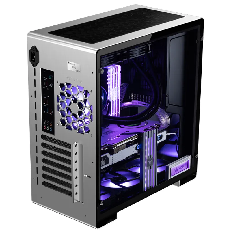 Jonsbo U5, Tempered Glass - midi case, silver