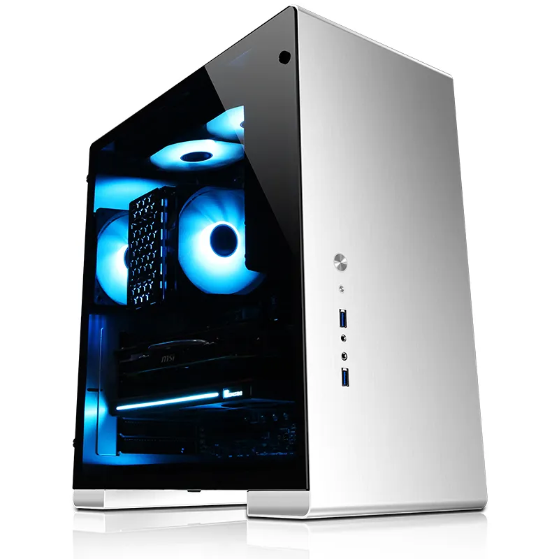 Jonsbo U5, Tempered Glass - midi case, silver