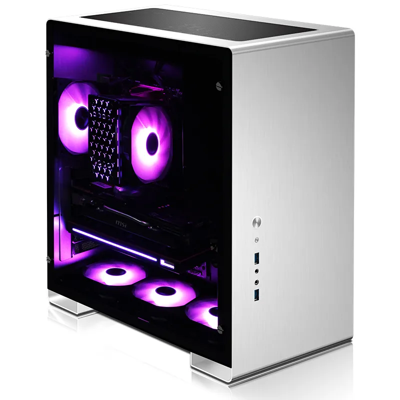 Jonsbo U5, Tempered Glass - midi case, silver