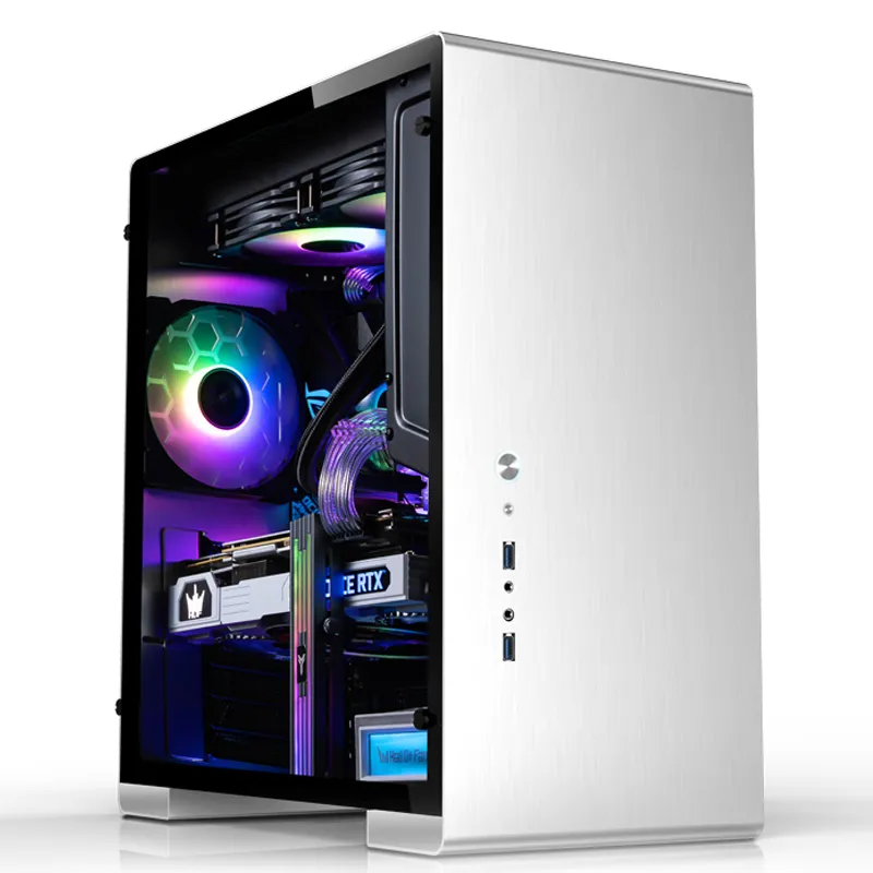 Jonsbo U5, Tempered Glass - midi case, silver