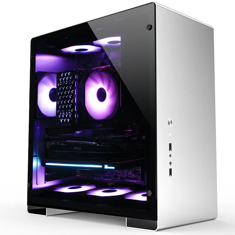 Jonsbo U5, Tempered Glass - midi case, silver