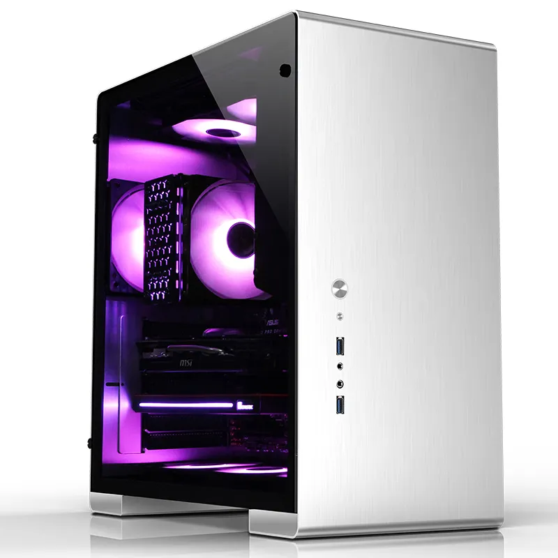 Jonsbo U5, Tempered Glass - midi case, silver