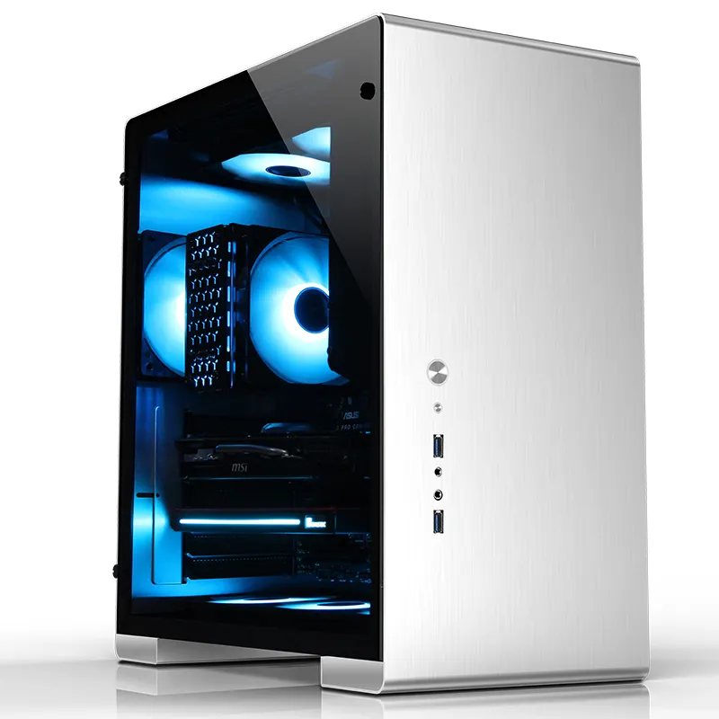 Jonsbo U5, Tempered Glass - midi case, silver