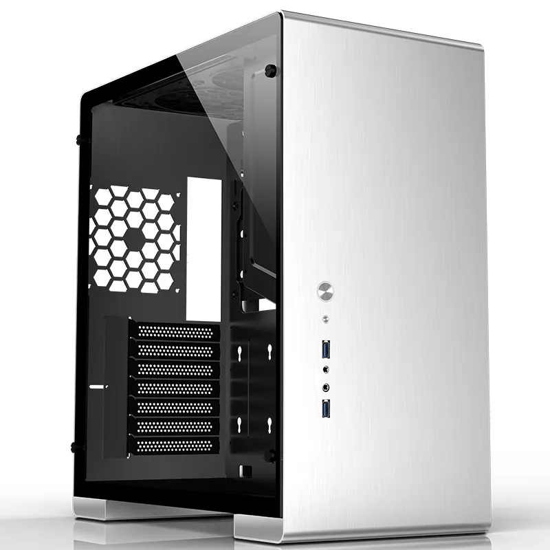 Jonsbo U5, Tempered Glass - midi case, silver