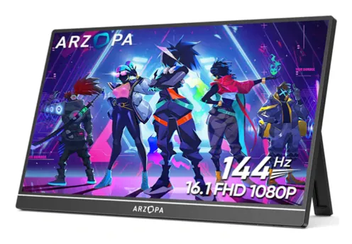 ARZOPA Z1FC 16.1" Full HD, IPS portabel gamingsk&auml;rm med 144 Hz och HDR