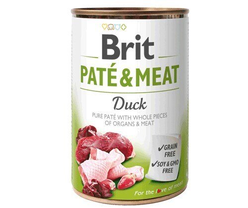 Brit P&acirc;t&eacute; &amp; Meat Duck, Wet food for dogs, Adult, Grain Free, 400g