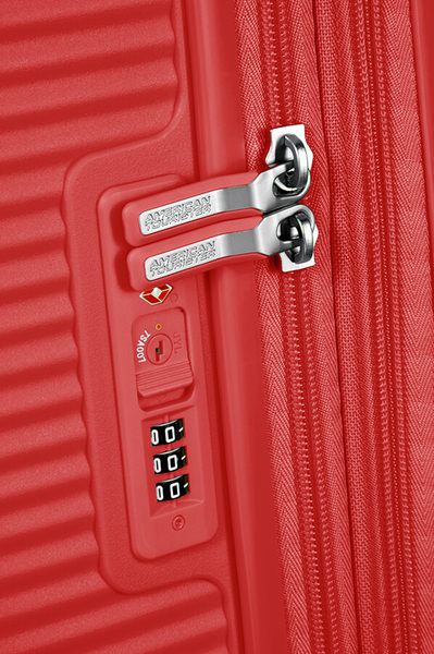 American Tourister Soundbox Sp 55cm Exp. - cabin bag, coral red