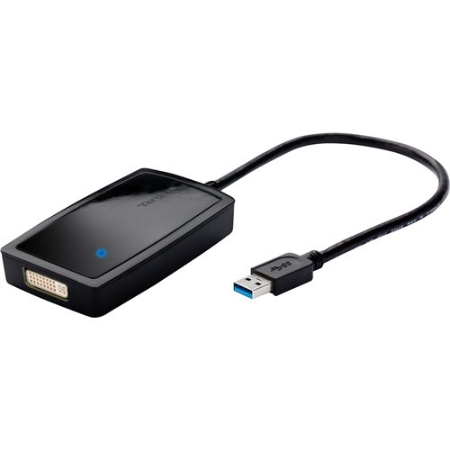 Targus USB 3.0 SuperSpeed Multi Monitor Adapter - Ulkoinen videoadapteri - USB 3.0 - DVI - musta