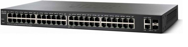 Cisco Small Business Smart Plus SF220-48 - Kytkin - Hallinnoitu - 48 x 10/100 + 2 x combo Gigabit SFP - ty&ouml;p&ouml;yt&auml;, r&auml;kkiin asennettava