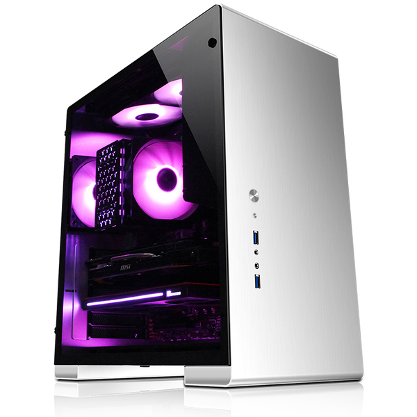 Jonsbo U5, Tempered Glass - midi chassi, silver