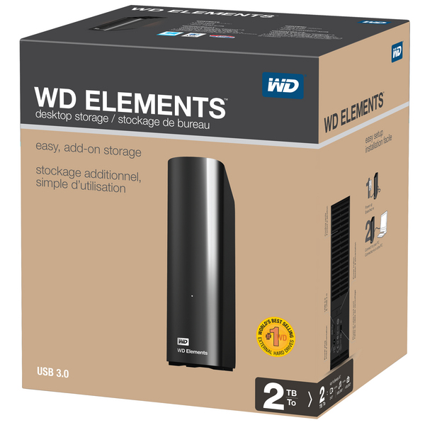 WD Elements Desktop 2TB - Extern HDD