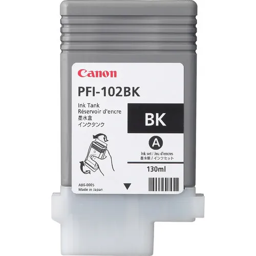 Canon PFI-102BK bl&auml;ckpatron, 130 ml, svart