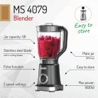 Mesko MS 4079 1000W 1.8L Blender, Black