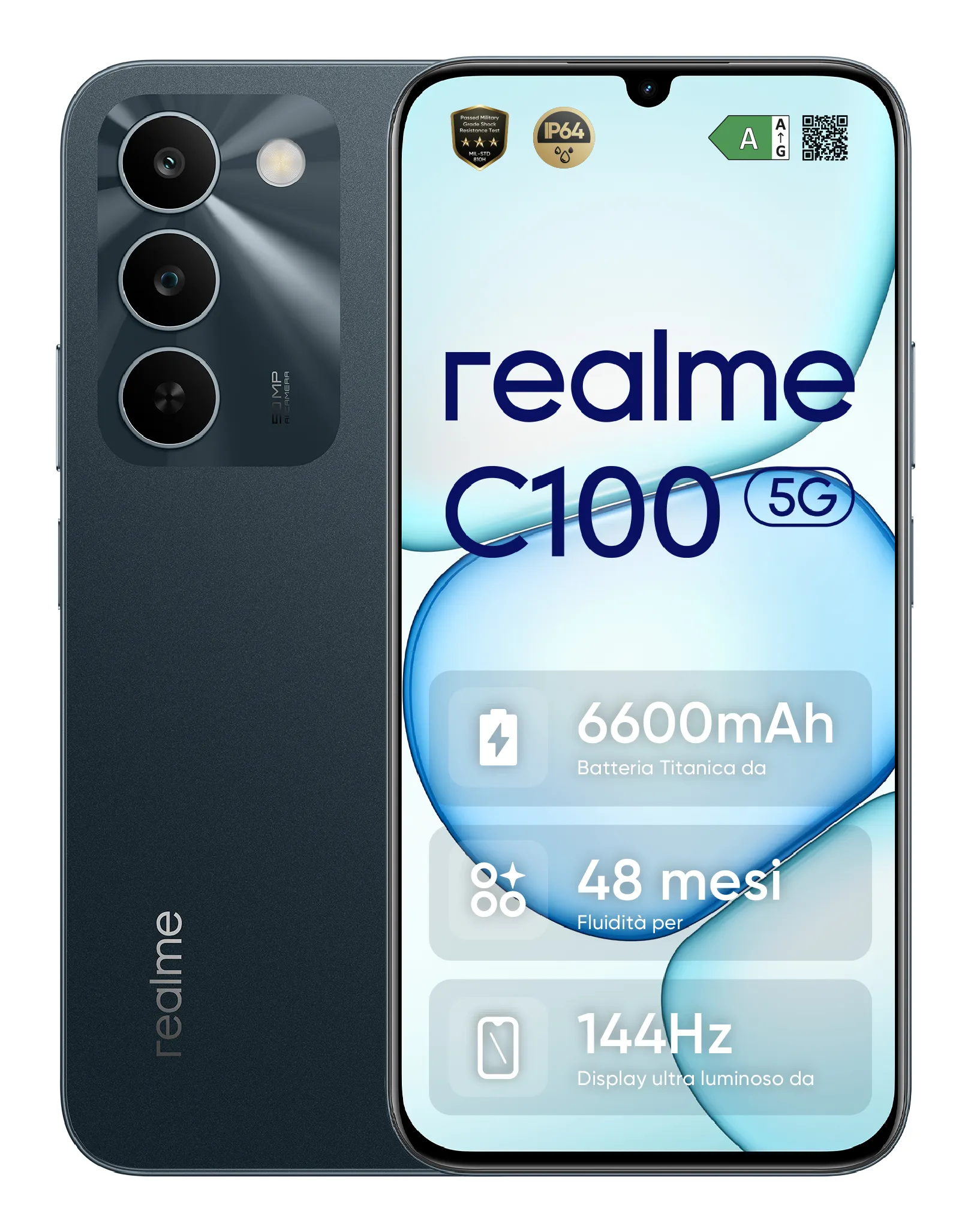 Realme C100 5G 4/256 Gt -puhelin, Sprouting Green
