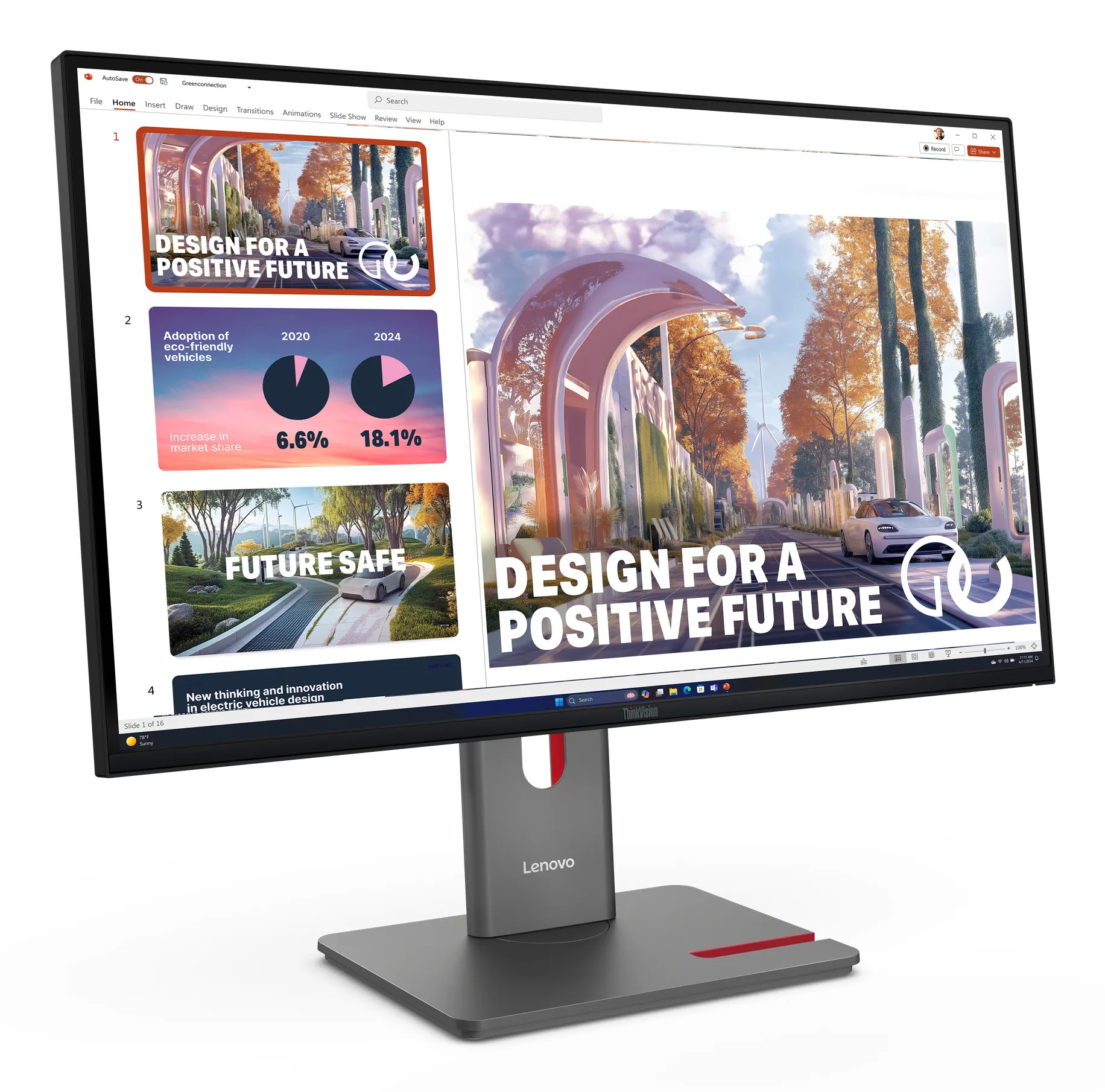 Lenovo ThinkVision ThinkVision P27QD-40 27" QHD, IPS - sk&auml;rm