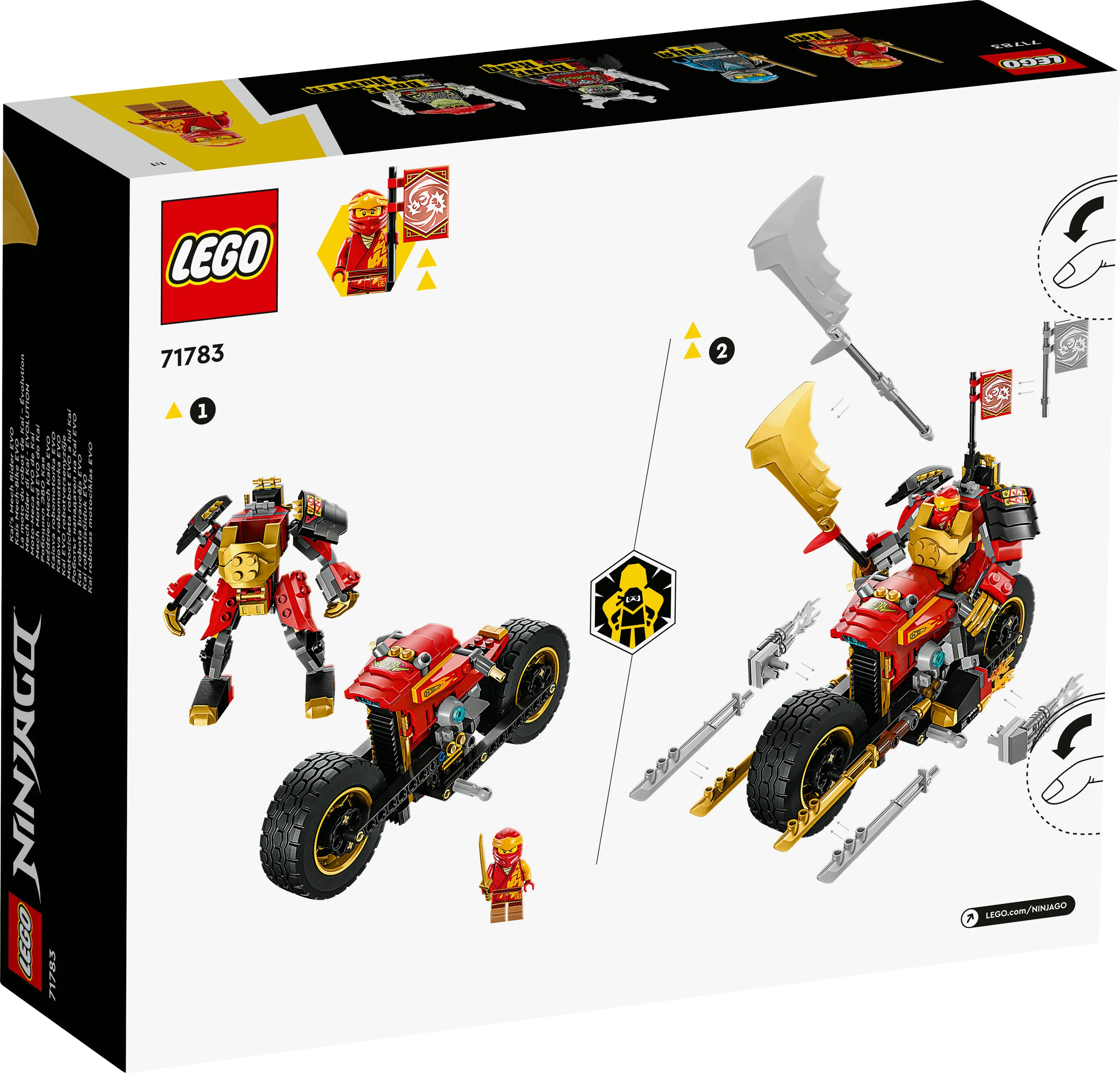 Lego Ninjago Kais Mech Bike EVO Construction Toy 71783