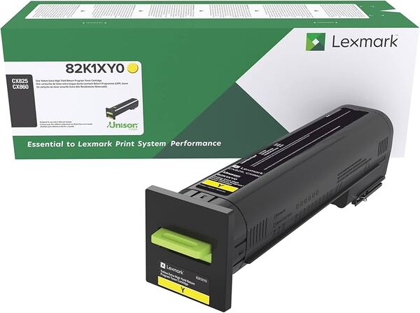 Lexmark 82K2HY0 High Yield -laserv&auml;rikasetti, keltainen