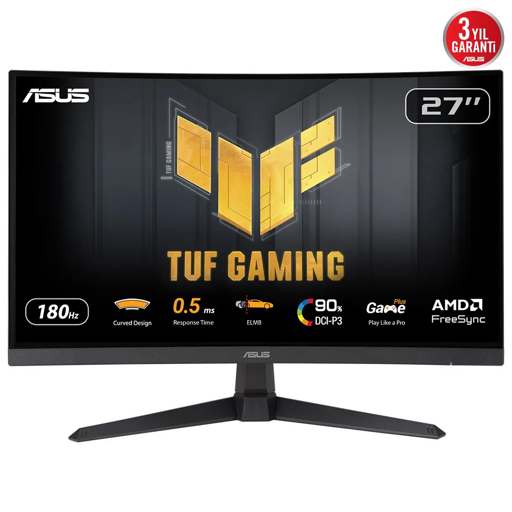 Asus TUF Gaming VG27WQ3B 27" QHD, VA Curved Gaming Monitor