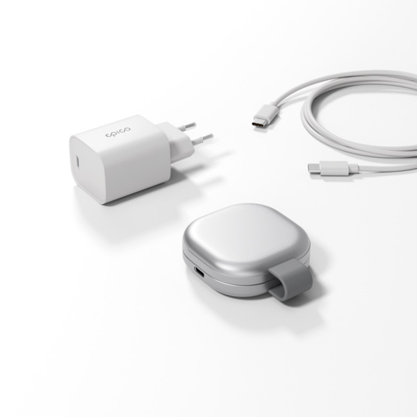 Epico UltraBase Qi2 25W 2in1 Fold Metal Mag+ Wireless Charger EF35 | Silver | Protective  &amp;  Travel Pouch Included