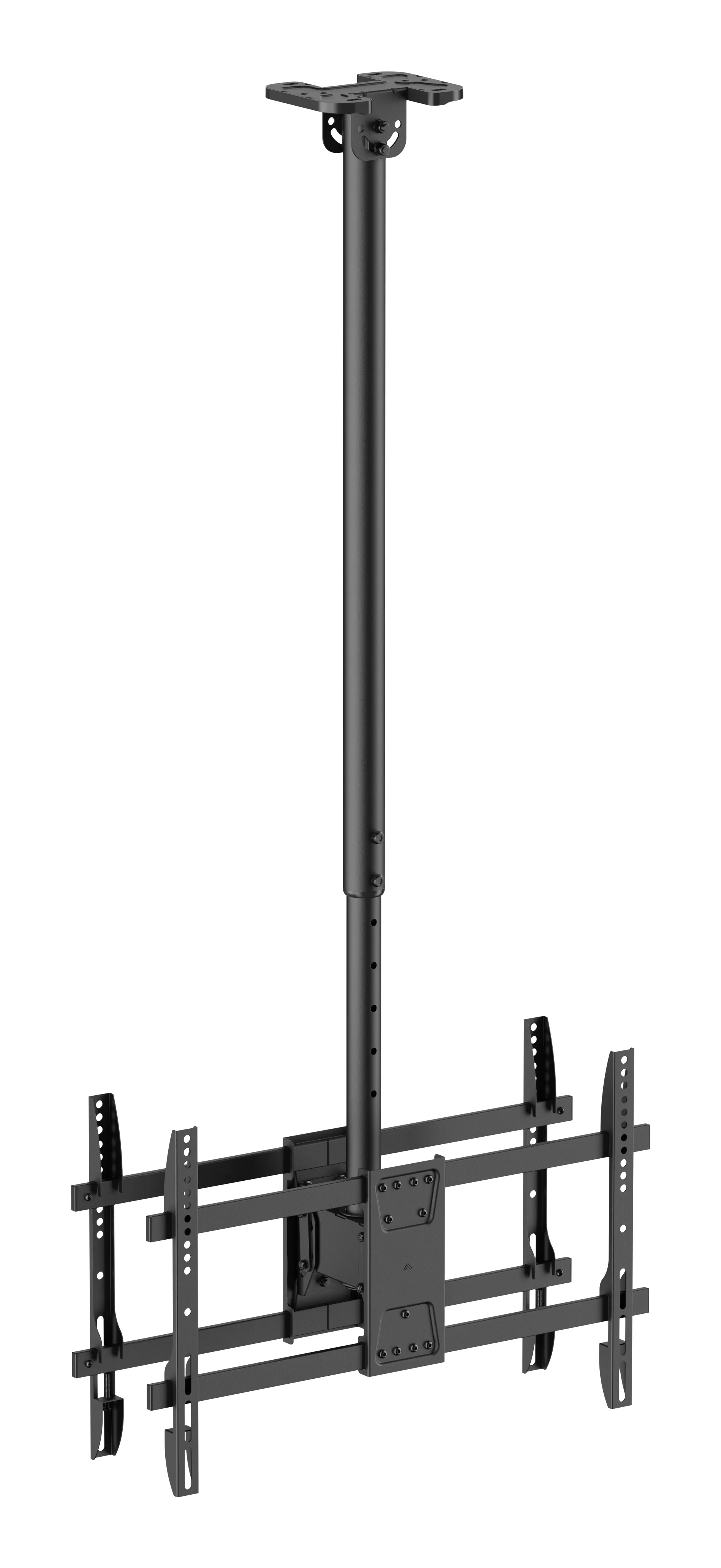 DELTACO ARM-0404-B Telescopic Television Ceiling Mount for 2x 37-86" Televisions, Black
