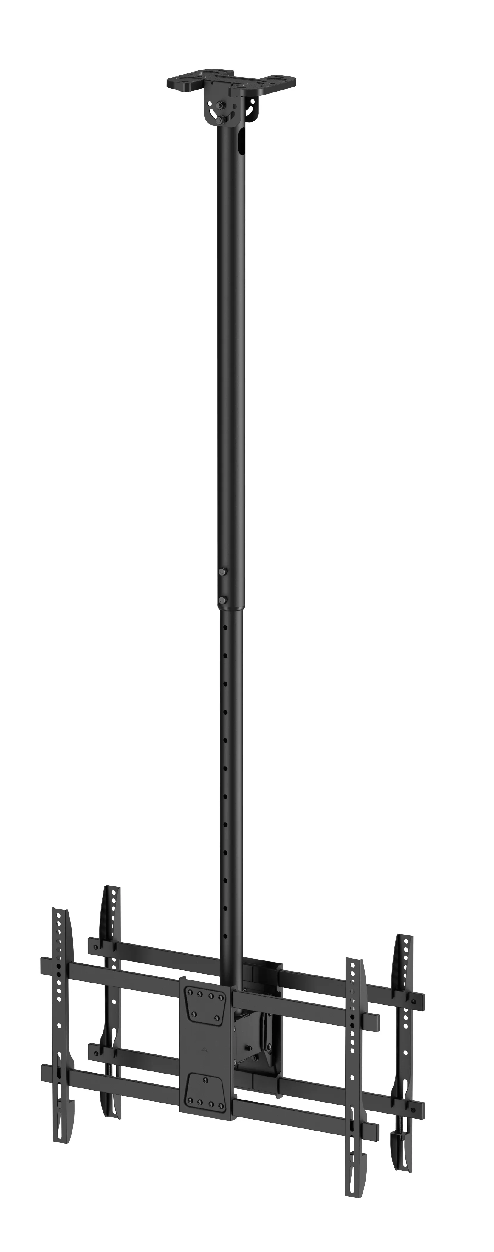 DELTACO ARM-0404-B Telescopic Television Ceiling Mount for 2x 37-86" Televisions, Black