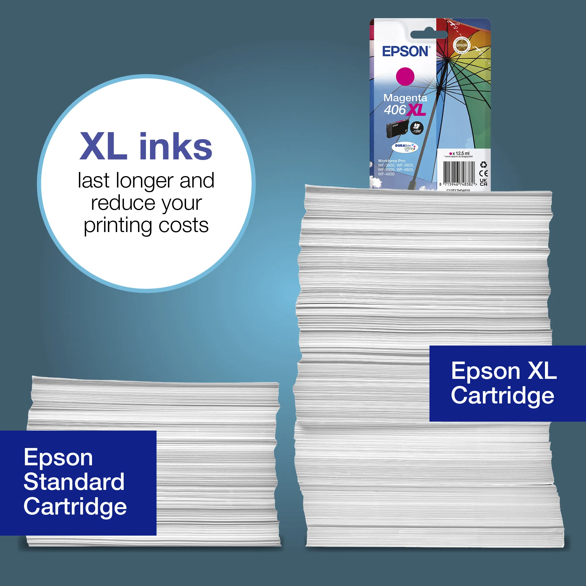 Epson 406XL bl&auml;ckpatron, 12.5 ml, magenta