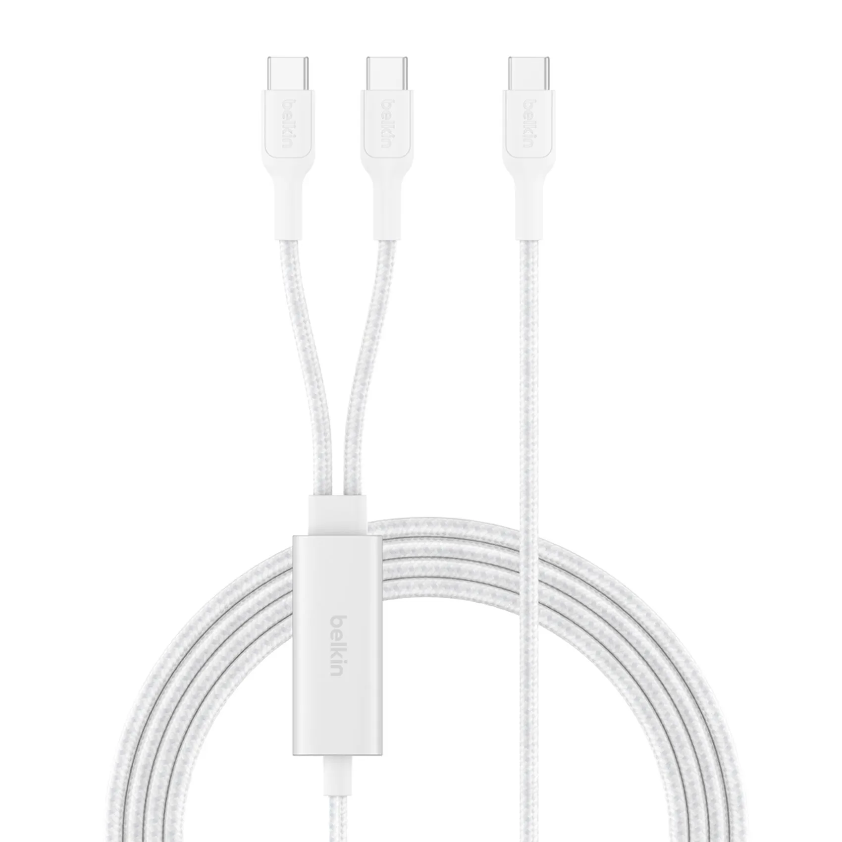 Belkin BOOSTCHARGE Pro 140W Dual USB-C 1,5 meter - USB-C-laddningskabel, vit