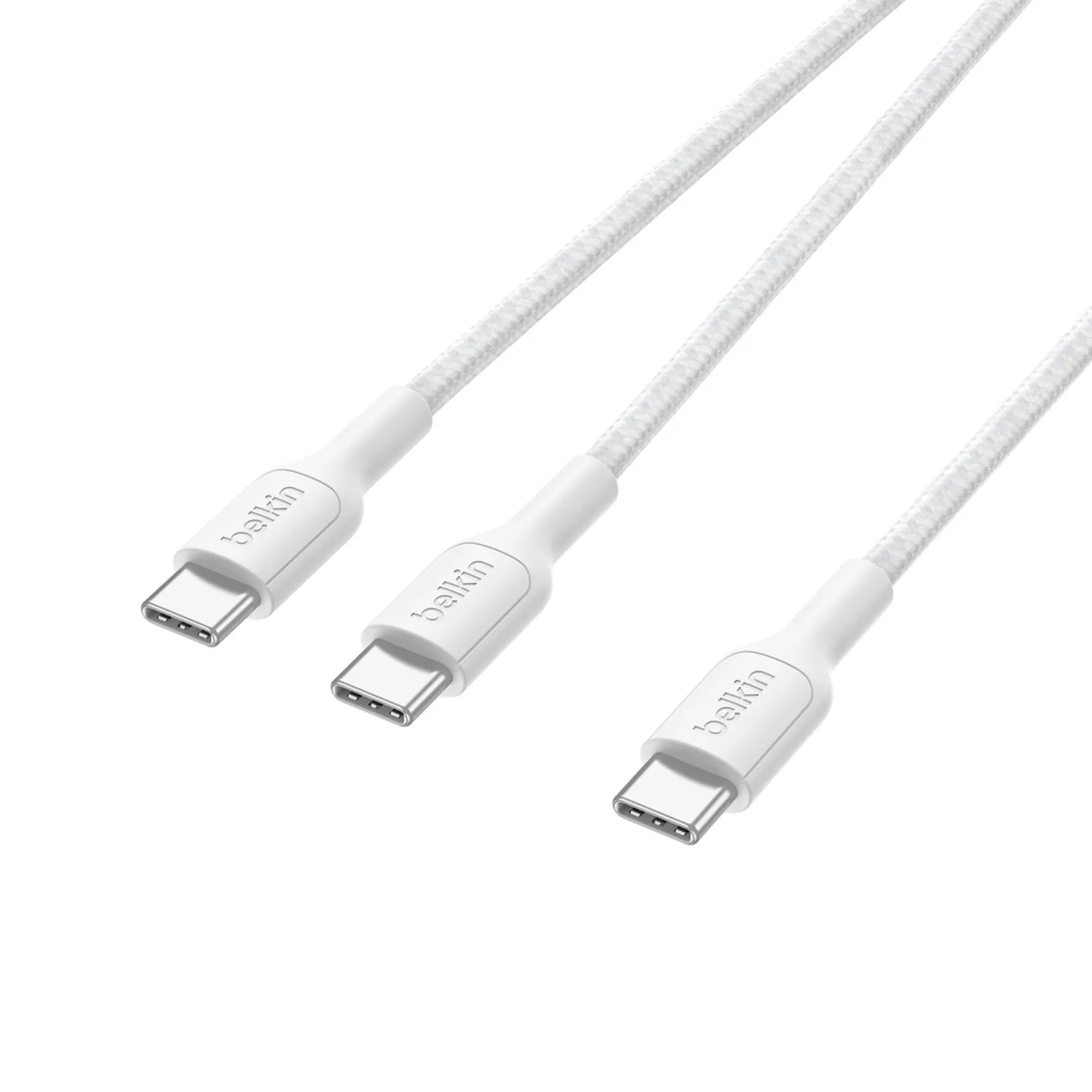 Belkin BOOSTCHARGE Pro 140W Dual USB-C 1,5 meter - USB-C-laddningskabel, vit