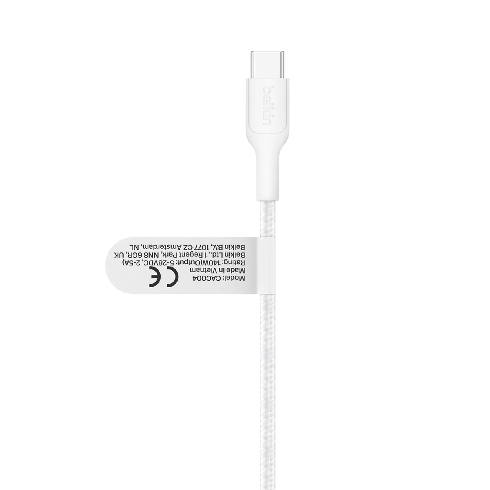 Belkin BOOSTCHARGE Pro 140W Dual USB-C 1,5 meter - USB-C-laddningskabel, vit
