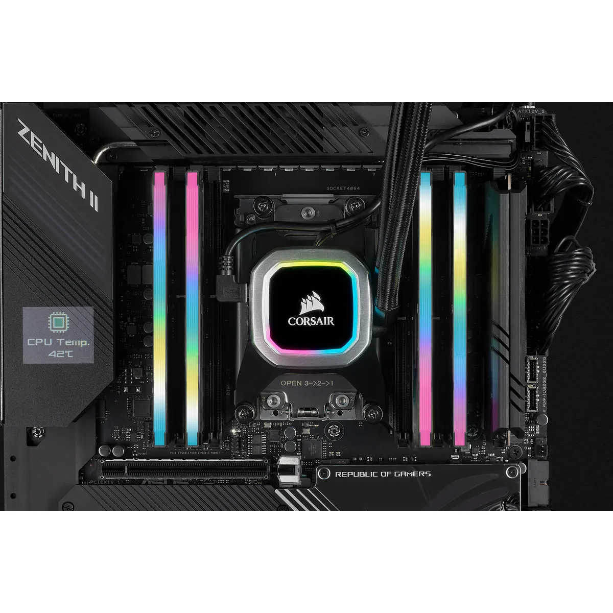 CORSAIR DDR4 3600MHz 64GB 4x16GB DIMM Unbuffered 18-22-22-42