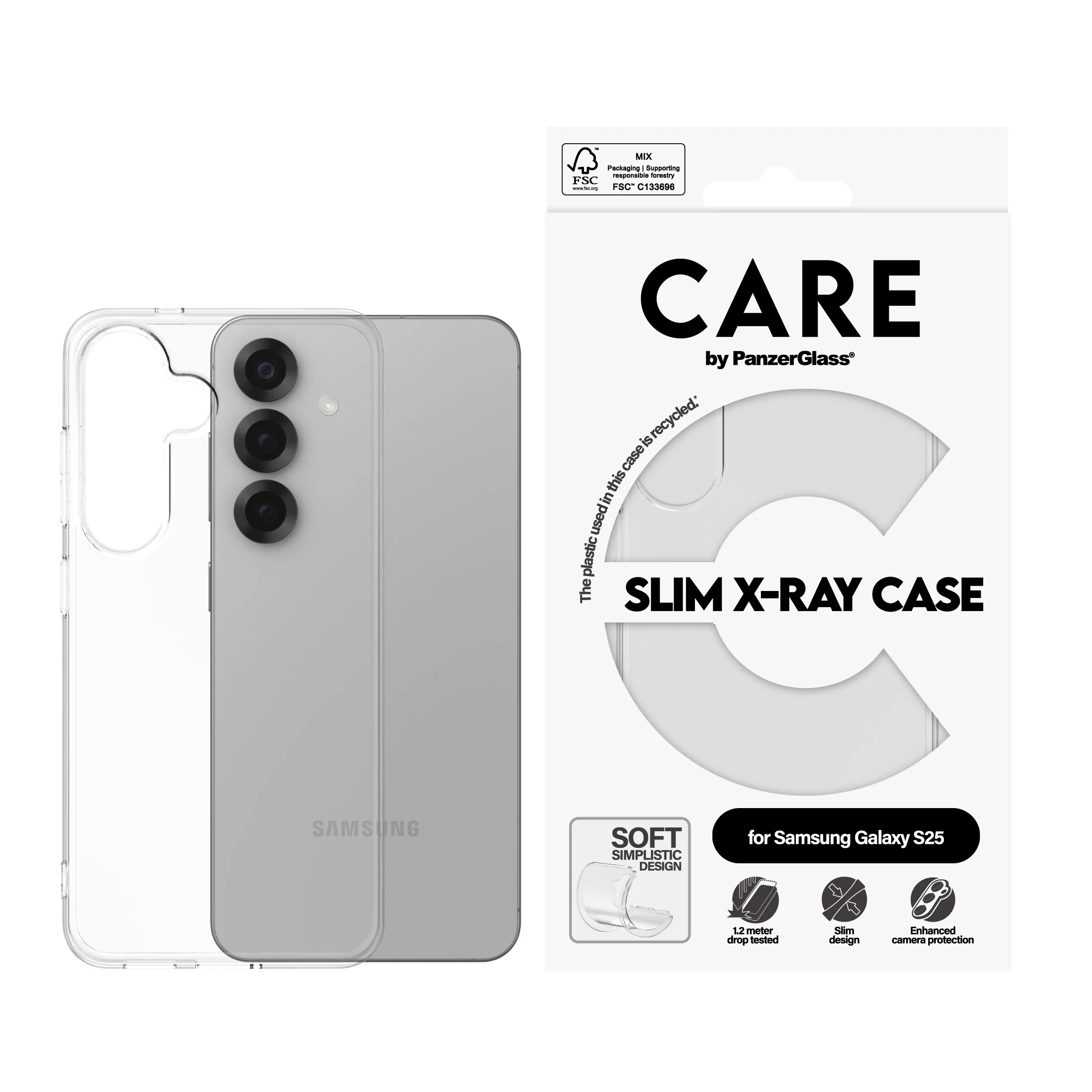 PANZERGLASS CARE FASH CASE - TRANSP X-RAY SOFT SAMSUNG S25