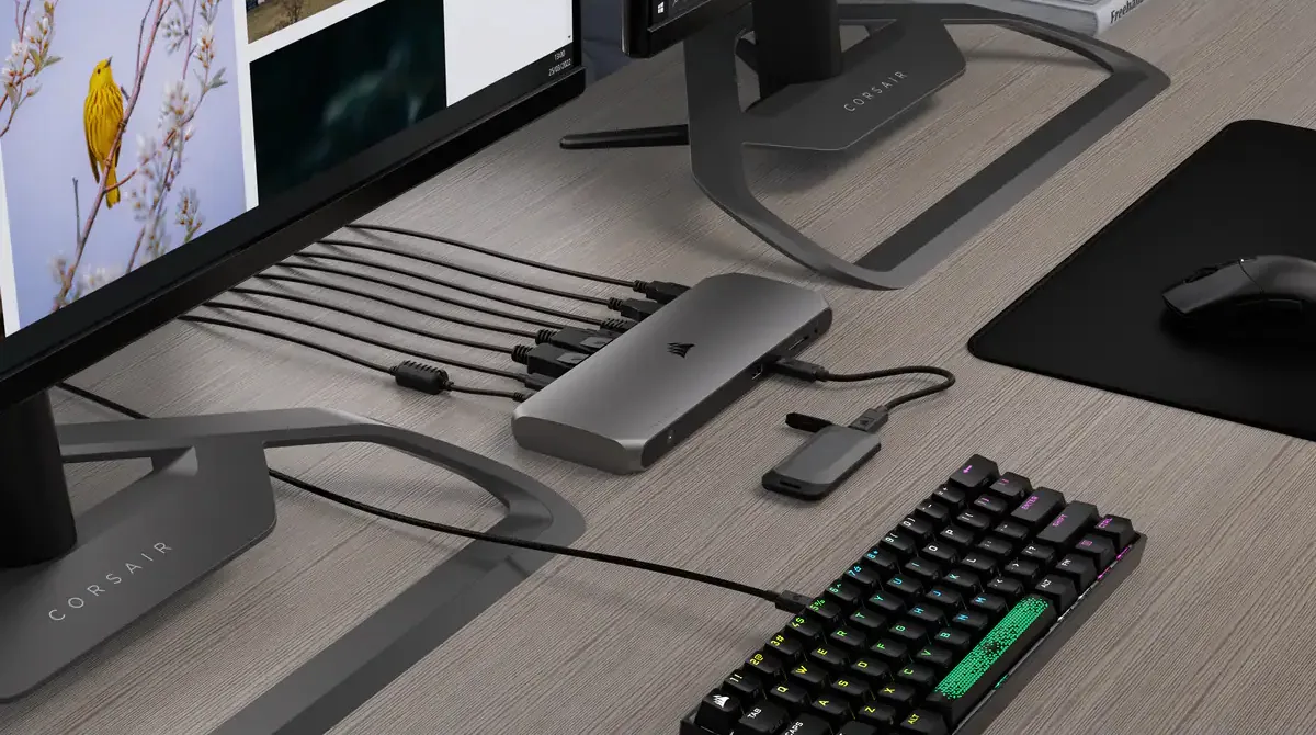 Corsair EX100U 4 Tt USB-C -ulkoinen SSD, Musta