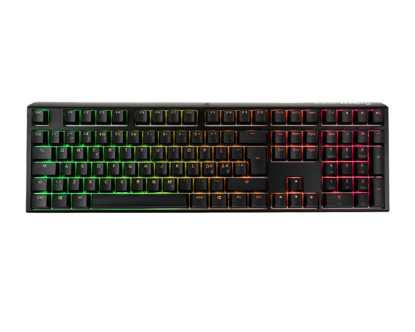 Ducky One 3 Pro Nazca Line Mechanical Gaming Keyboard, CHERRY MX2A Red, Black