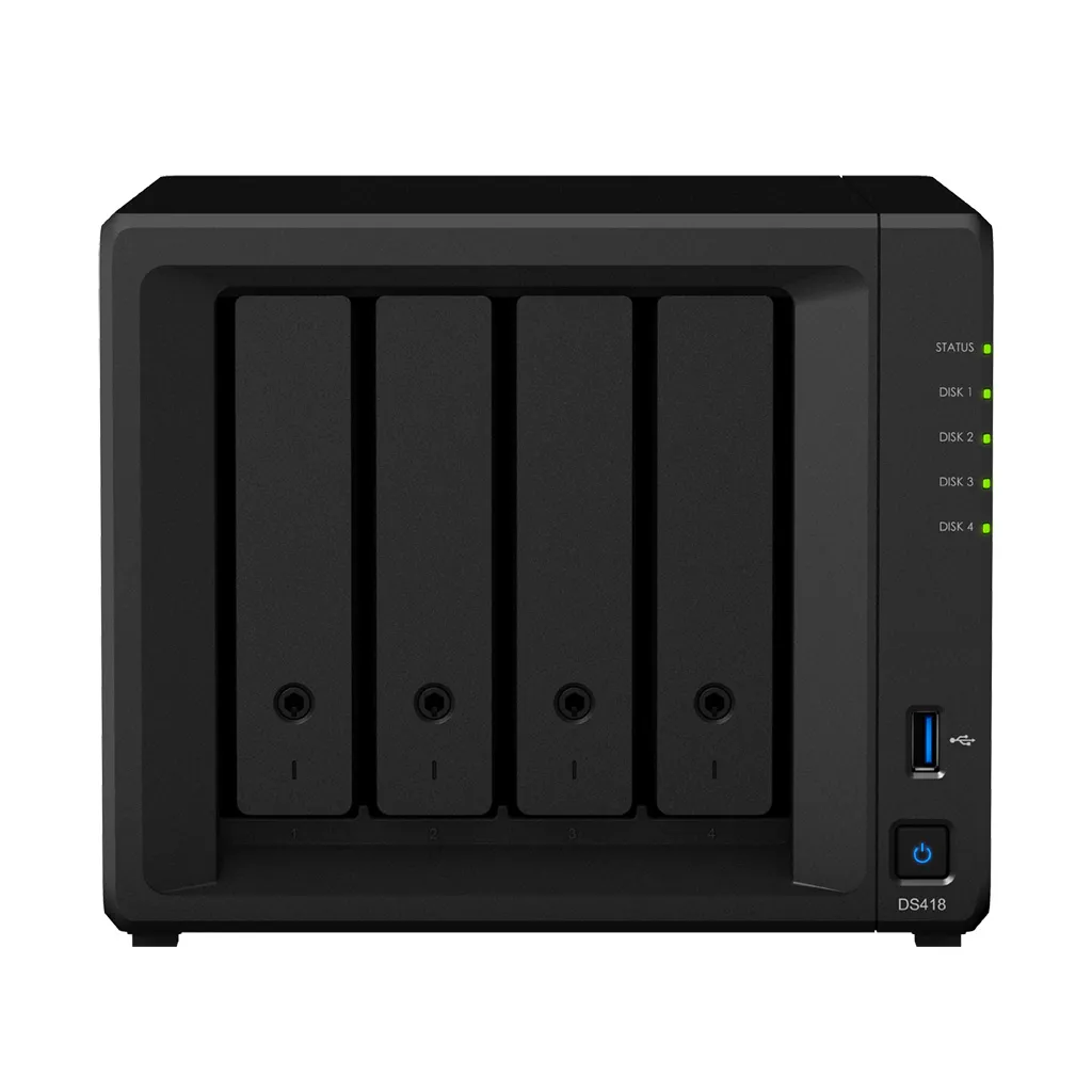 Synology DiskStation DS418 - 4-Bay NAS, 16TB (4x 4TB HDD), Black