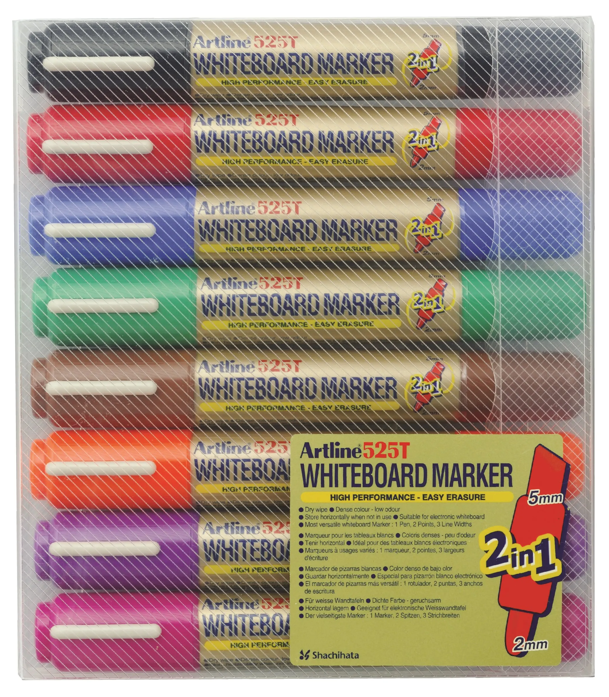 Artline 525T 2i1 Whiteboard 8/set