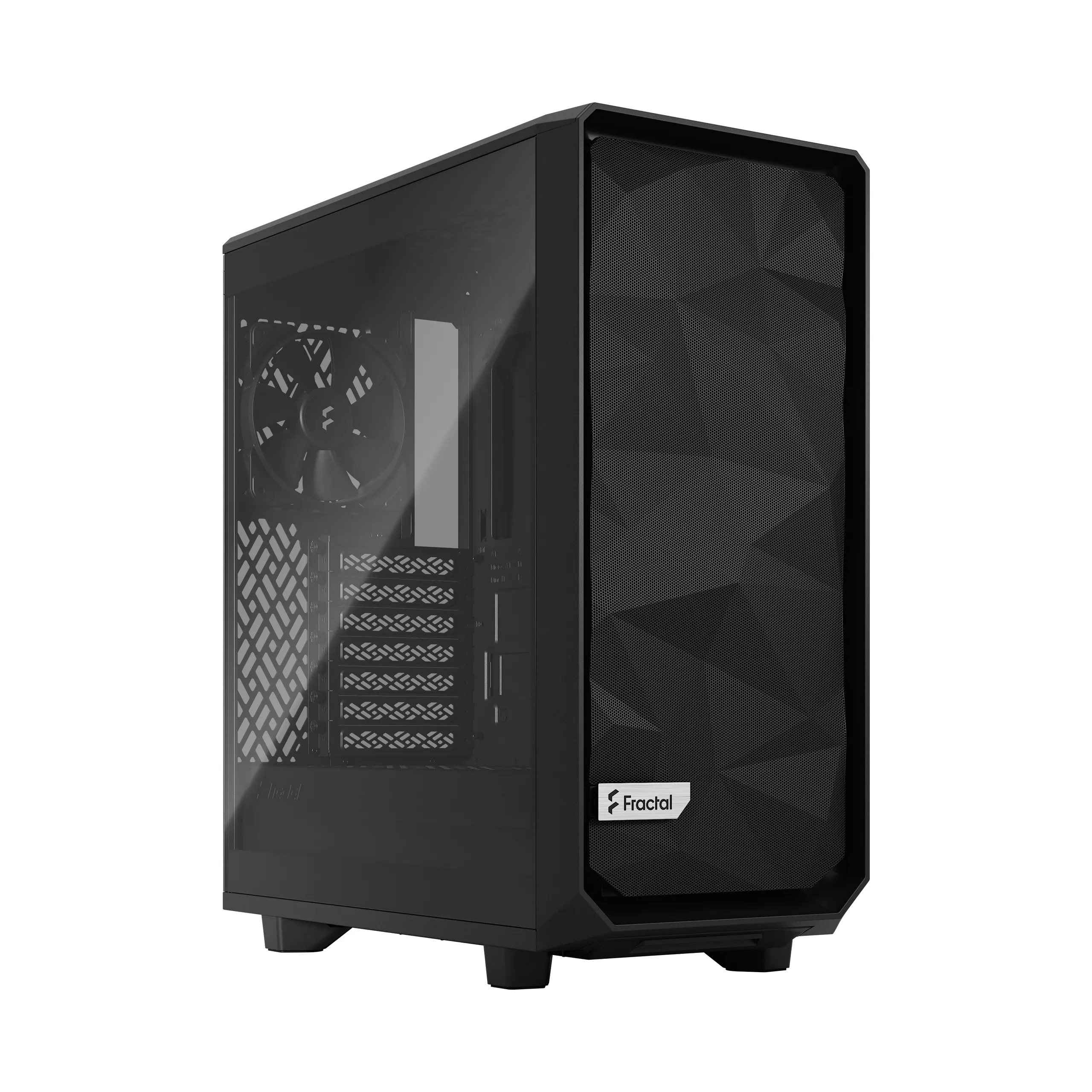 Fractal Design Meshify 2 Compact Lite - Mid Tower case with window, Black / Light Tint Fractal Design Meshify 2 Compact Lite - Mid Tower case with window, Black / Light Tint