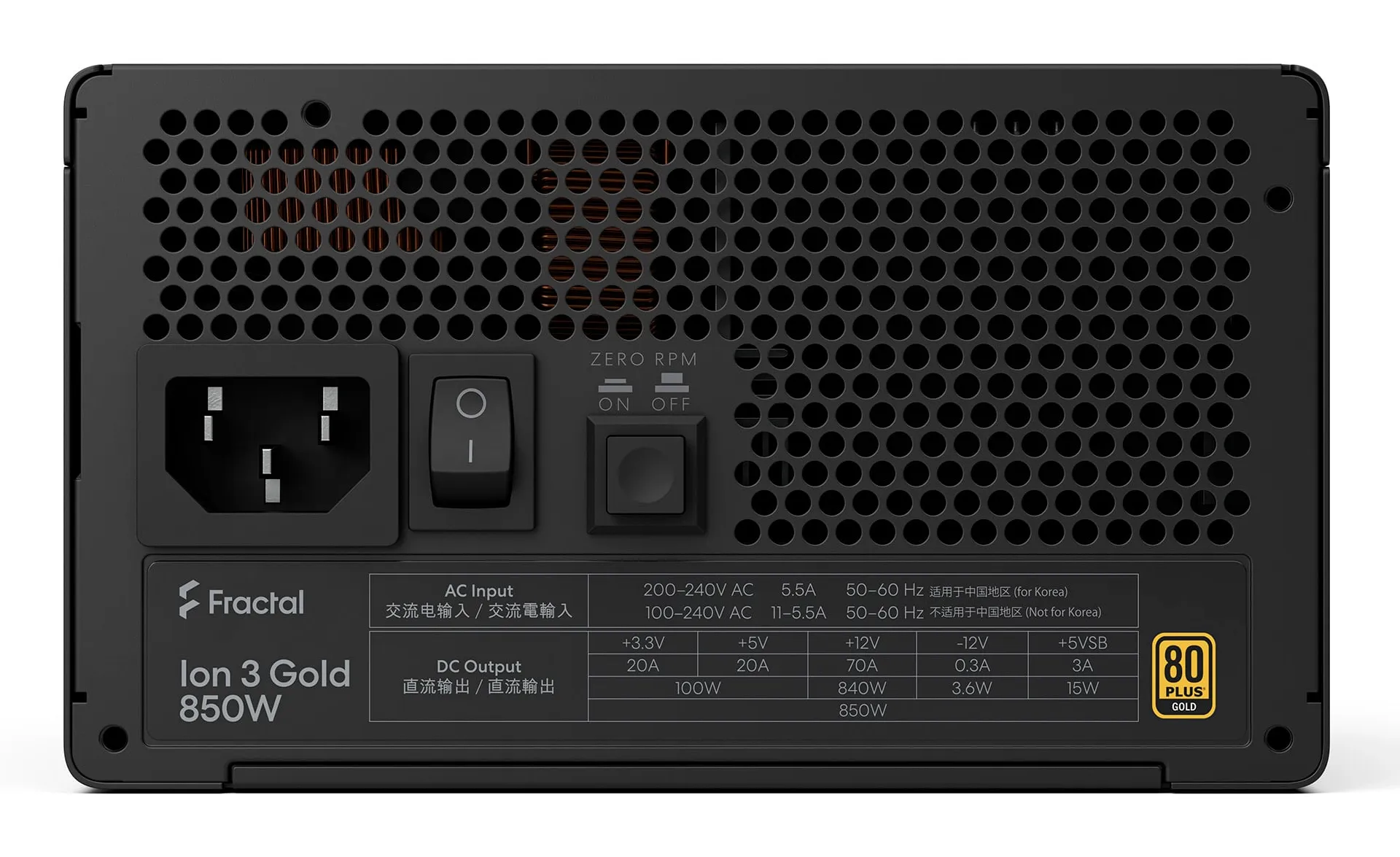 FRACTAL DESIGN Ion 3 Gold 850W - PSU, 80 Plus Gold