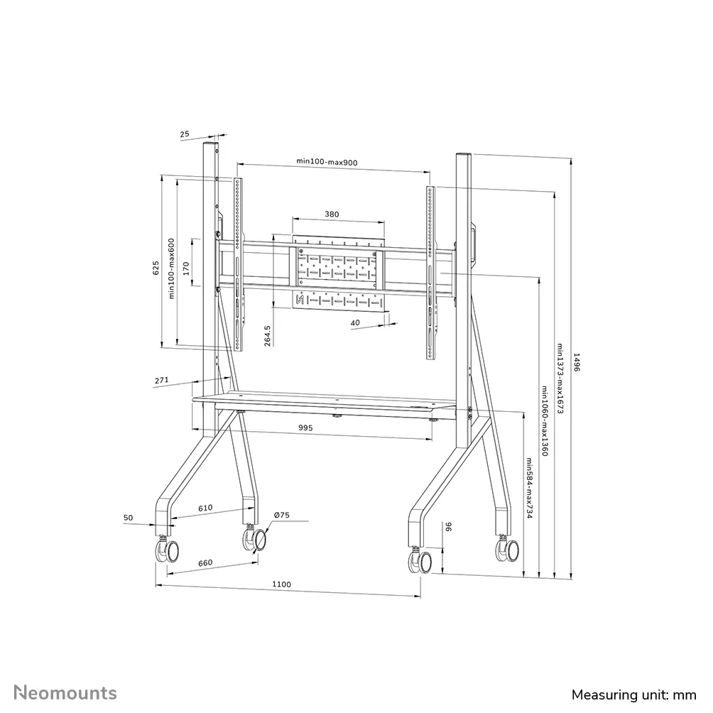 Neomounts Move Go Mobil - golvstativ