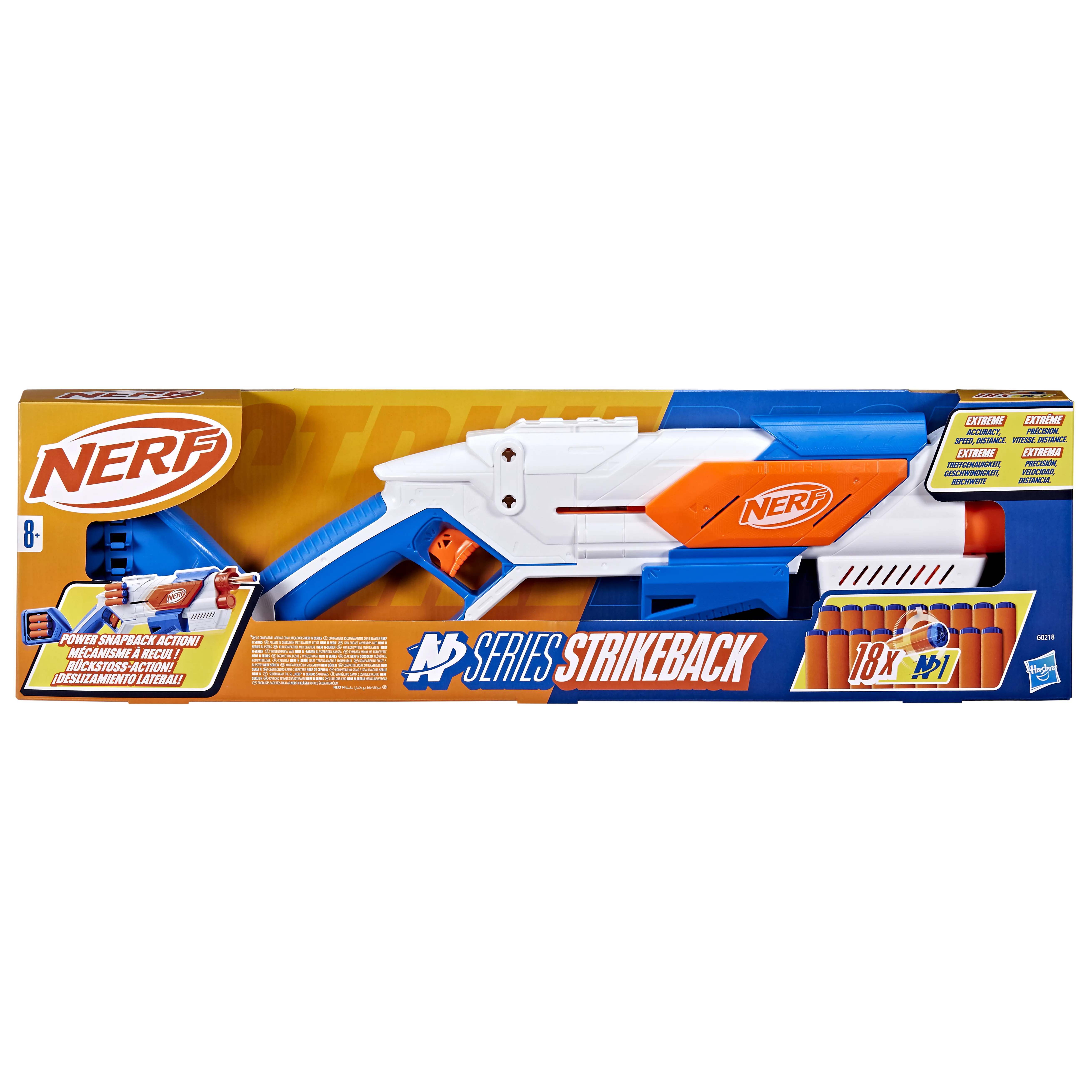Hasbro Nerf N Series Strikeback, dart blaster (blue/orange)
