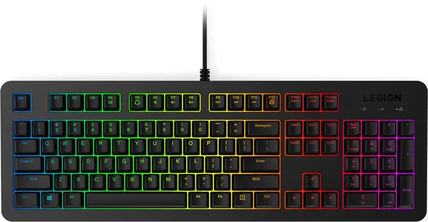 Lenovo Legion K310 RGB -pelin&auml;pp&auml;imist&ouml;, Musta
