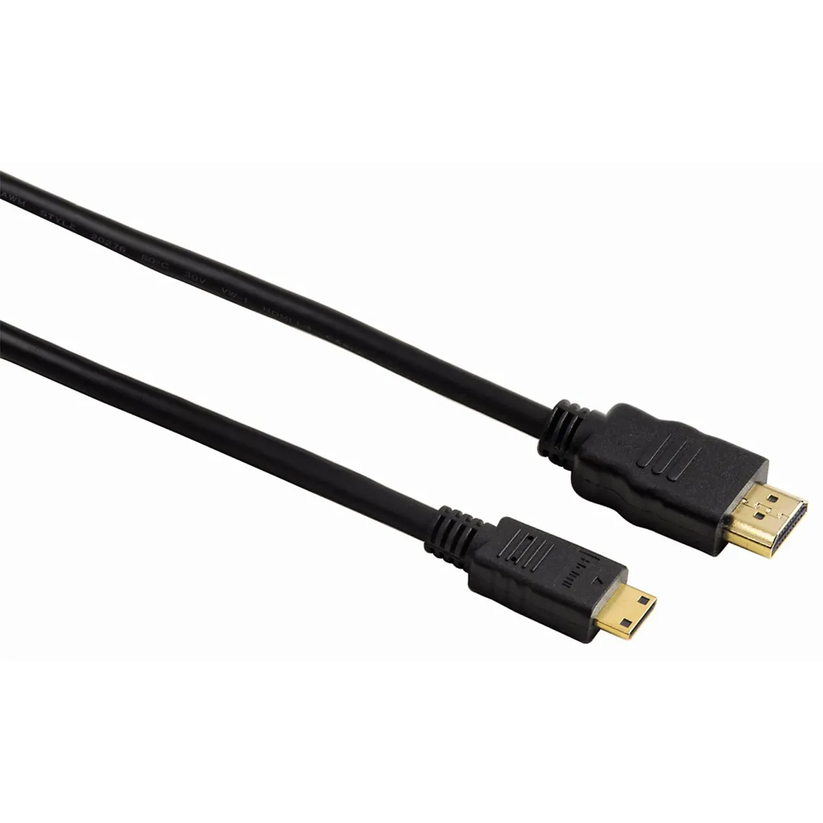 HAMA HDMI 1.3 Type A to Mini HDMI Type C cable, 4K, Ethernet, ARC, 3D, 2 m, Black