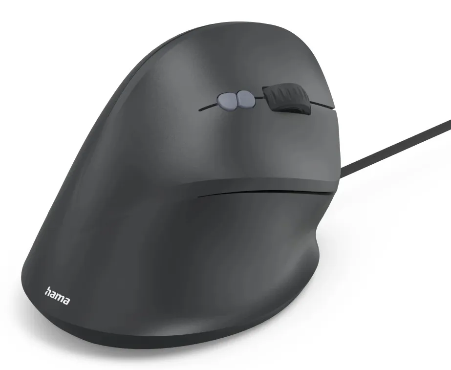 Hama HA-00173086 ECM-500R -langallinen ergonominen hiiri, musta