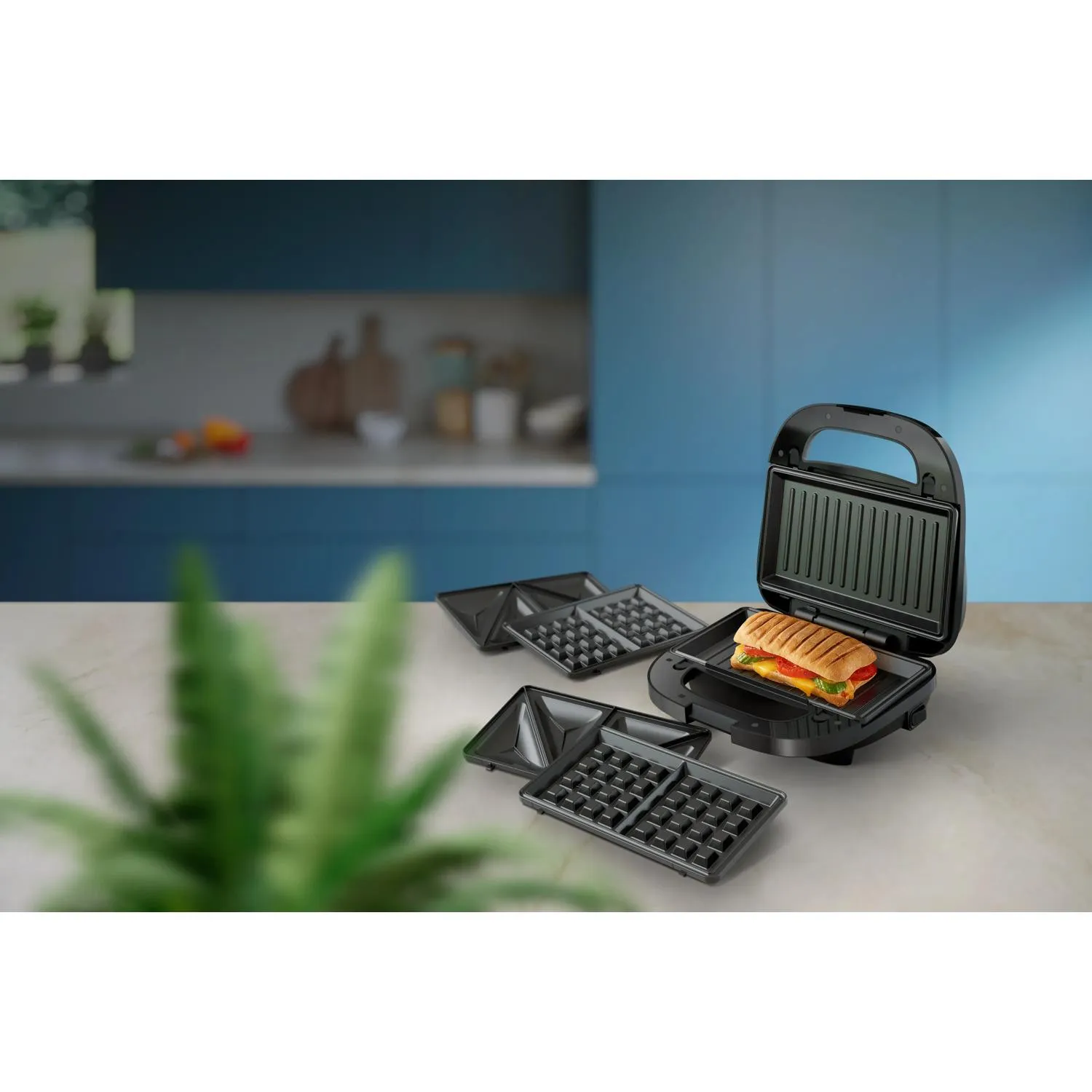 Philips 5000 Series HD2350/80 sandwich grill, 750W, Black/Stainless steel